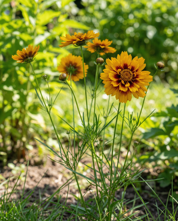 Tall Mixed Double Butter Daisy (Coreopsis tinctoria) – mistura anual biológica de sementes da SeedsChoice
