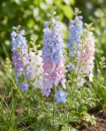 Espuela de caballero Imperial Mix (Delphinium consolida) – semillas ecológicas de flor anual de SeedsChoice
