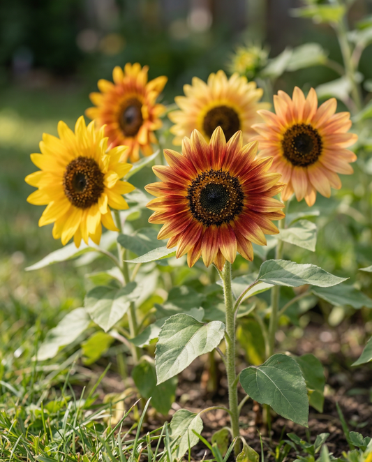 Sementes de girassol Compact Spray (Helianthus annuus) – sementes biológicas de flor anual da SeedsChoice