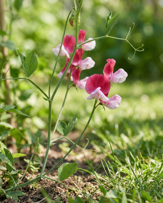 Guisante de olor Painted Lady (Lathyrus odoratus) – semillas ecológicas de flor anual de SeedsChoice