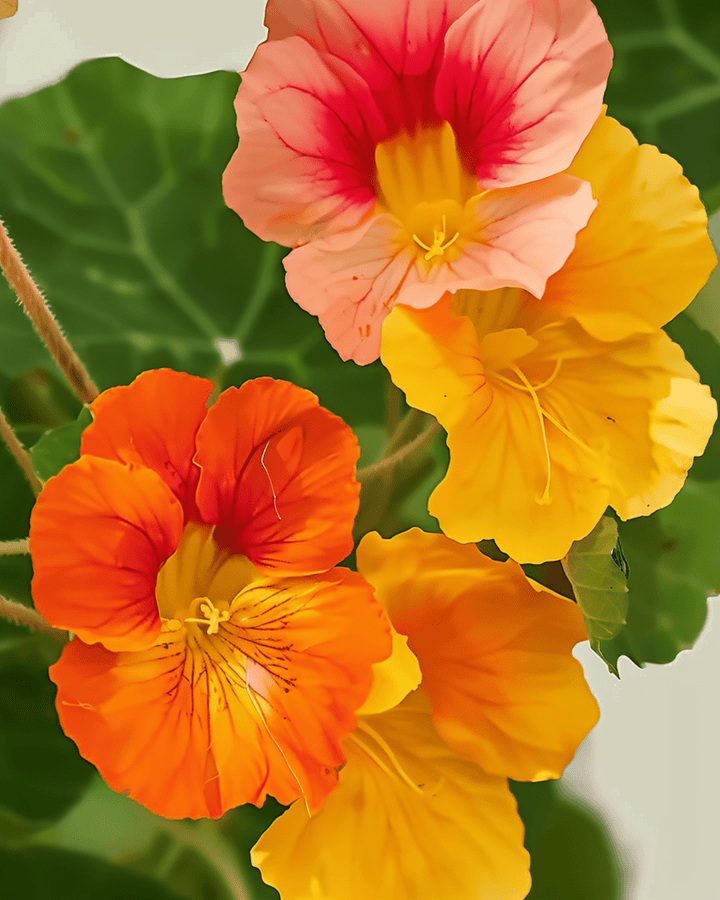 Sementes de capuchinha Climber Mixed Colors (Tropaeolum majus) – trepadeira anual biológica