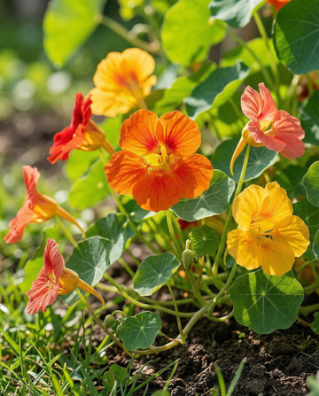 Capuchinha Climber Mixed Colors (Tropaeolum majus) – sementes biológicas de trepadeira anual da SeedsChoice