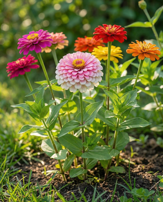 Dahlia Flowered Mix (Zinnia elegans) – sementes de flor anual biológica da SeedsChoice