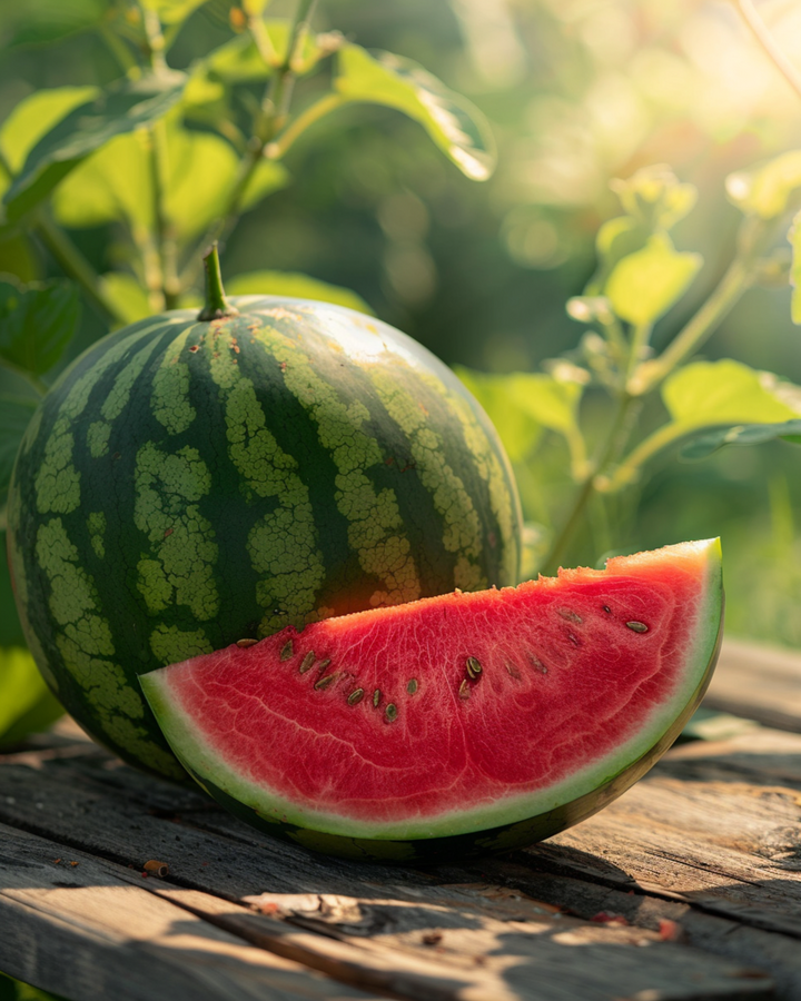 Sementes de Melancia Crimson Sweet (Citrullus lanatus) – vegetal anual biológico