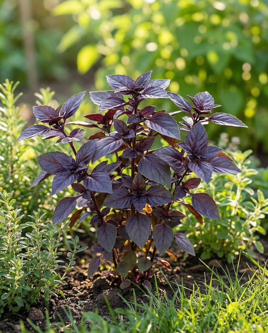 Sementes de manjericão Rosie (Ocimum basilicum) – erva anual biológica da SeedsChoice