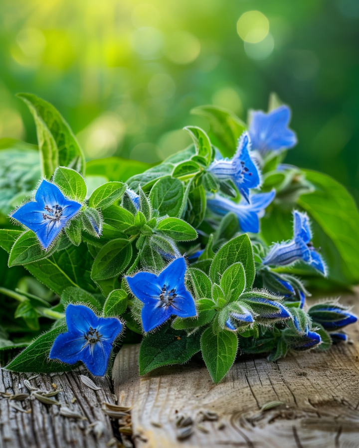 Sementes de borragem (Borago officinalis) – erva aromática anual biológica