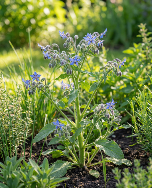 Borragem (Borago officinalis) – sementes biológicas de erva aromática anual da SeedsChoice
