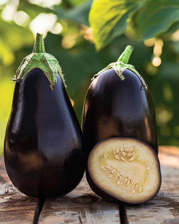 Sementes de beringela Black Beauty (Solanum melongena) – hortícola anual biológica
