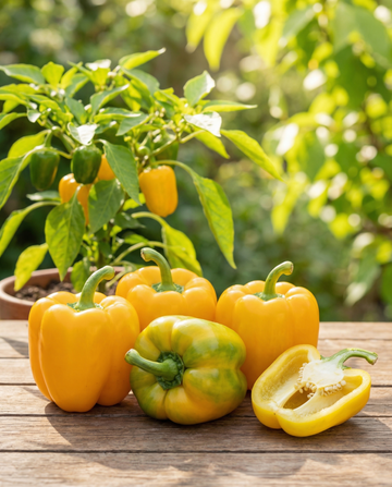 Pimiento dulce Yellow California Wonder (Capsicum annuum) – semillas ecológicas de hortaliza anual de SeedsChoice