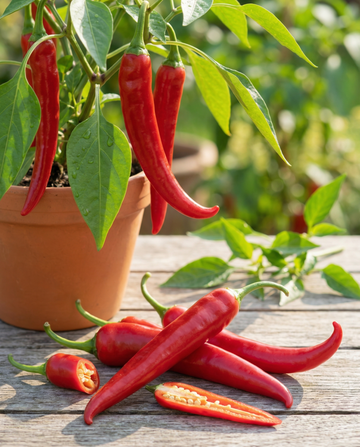 Cayenne Pepper Long Slim (Capsicum annuum) – semillas ecológicas de hortaliza anual de SeedsChoice