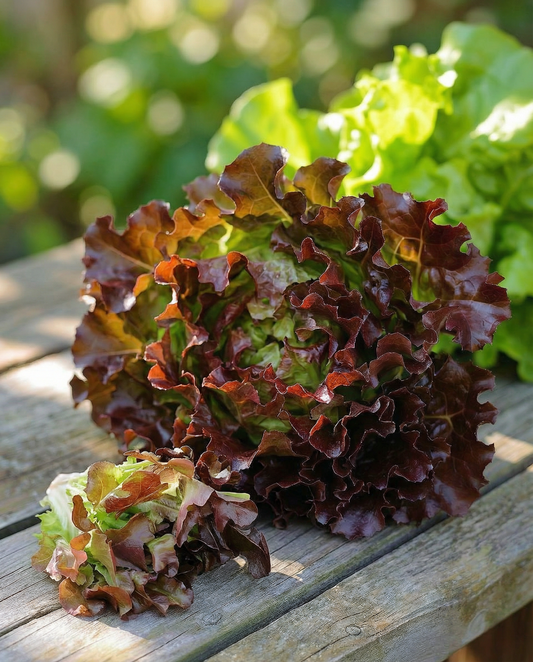 Alface de folha Red Salad Bowl (Lactuca sativa) – sementes biológicas de hortaliça anual da SeedsChoice