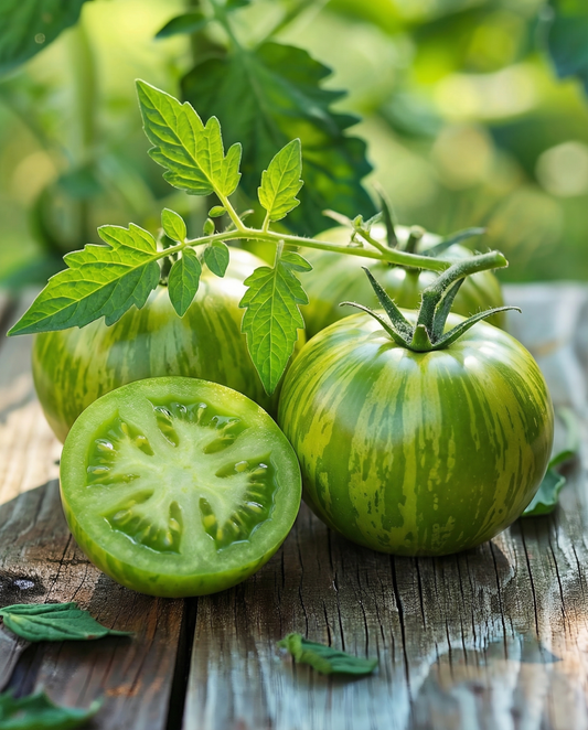 Sementes de tomate Green Zebra (Solanum lycopersicum) – hortícola anual biológica da SeedsChoice
