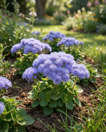 Floss Blue Mink (Ageratum houstonianum) – sementes de flor anual da SeedsChoice