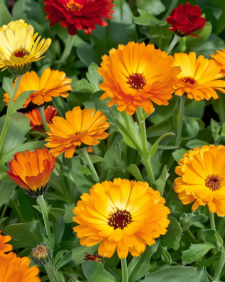 Semillas de caléndula Touch Of Red Mix (Calendula officinalis) – flor anual
