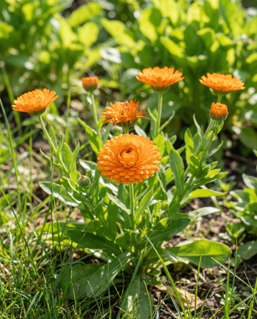 Calendula Balls Orange Double (Calendula officinalis) – sementes de flor anual da SeedsChoice