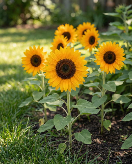 Girasol Sunrich Orange F1 Pollenfree (Helianthus annuus) – semillas de flor anual de SeedsChoice