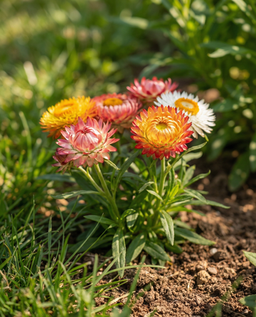 Perpétua Tom Thumb (Helichrysum bracteatum) – sementes de flor anual da SeedsChoice