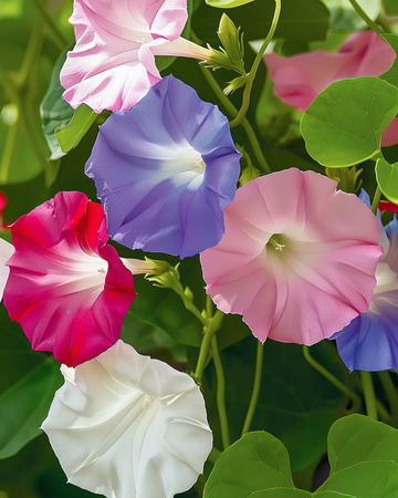 Sementes de trepadeira florida de cores mistas (Ipomoea purpurea) – trepadeira anual