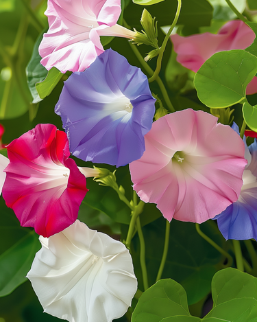 Sementes de trepadeira florida de cores mistas (Ipomoea purpurea) – trepadeira anual
