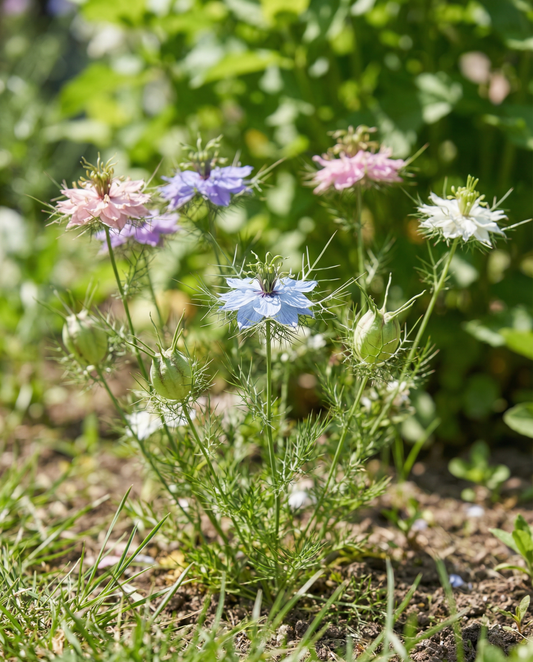 Love In The Mist Persian Jewels (Nigella damascena) – sementes de mistura anual da SeedsChoice