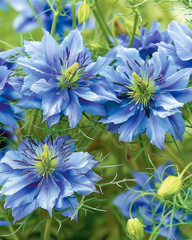 Sementes Love In The Mist Miss Jekyll Blue Nigella damascena flor anual