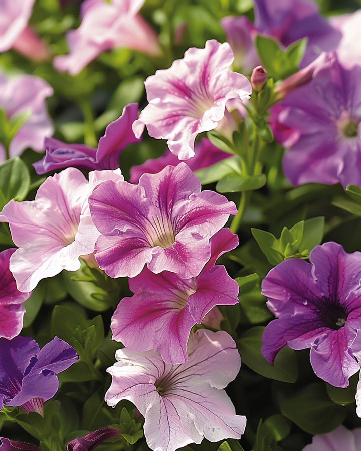 Semillas de petunia enana mezclada (Petunia hybrida) – mezcla anual