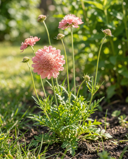 Salmon Queen (Scabiosa atropurpurea) – sementes de flor anual da SeedsChoice