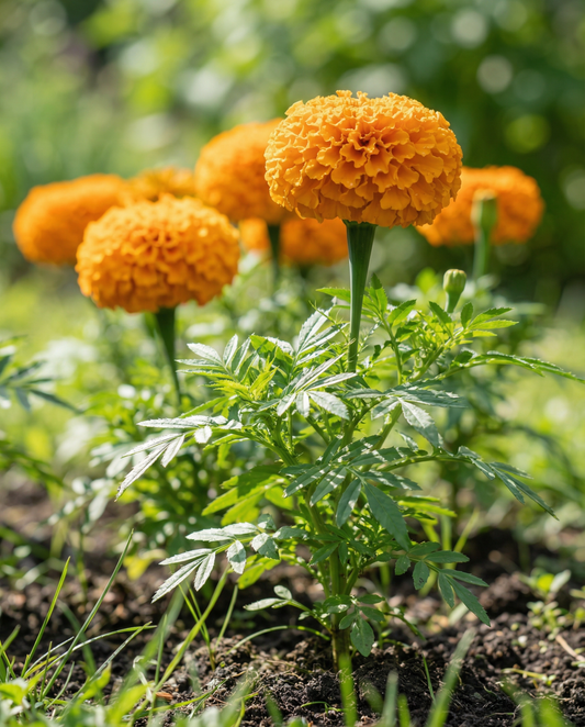 Cravo-de-burro africano Hawaii (Tagetes erecta) – sementes de flor anual da SeedsChoice