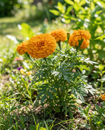 Cravo-de-burro africano anão Golden Age (Tagetes erecta) – sementes de flor anual da SeedsChoice