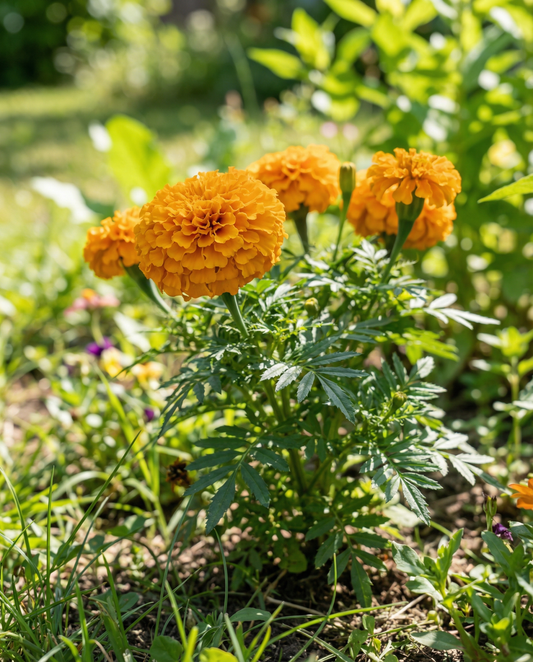 Cravo-de-burro africano anão Golden Age (Tagetes erecta) – sementes de flor anual da SeedsChoice