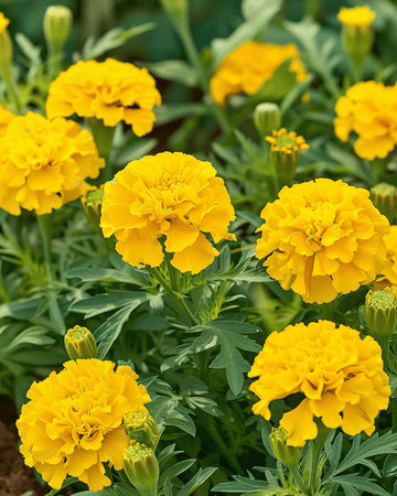 Semillas de clavelón francés Petite Yellow (Tagetes patula) – flor anual