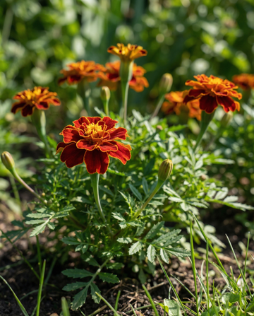 Cravo-de-burro Carmen (Tagetes patula) – sementes de flor anual da SeedsChoice