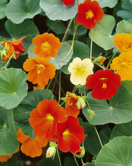 Sementes de nastúrcio Tropaeolum majus anual mistura de flores simples