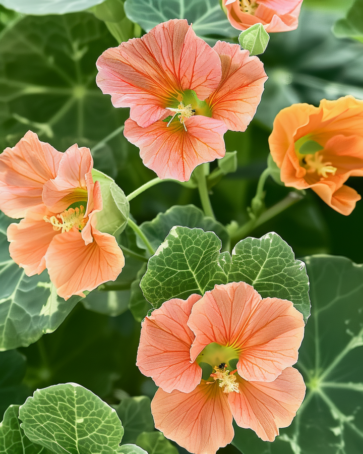 Sementes de capuchinha Alaska Salmon (Tropaeolum majus) – anual