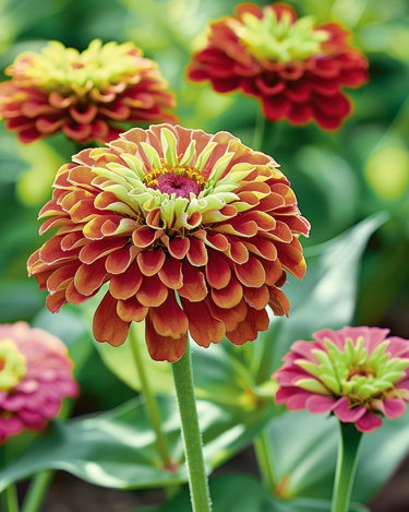 Queeny Red Lime seeds (Zinnia elegans) – annual