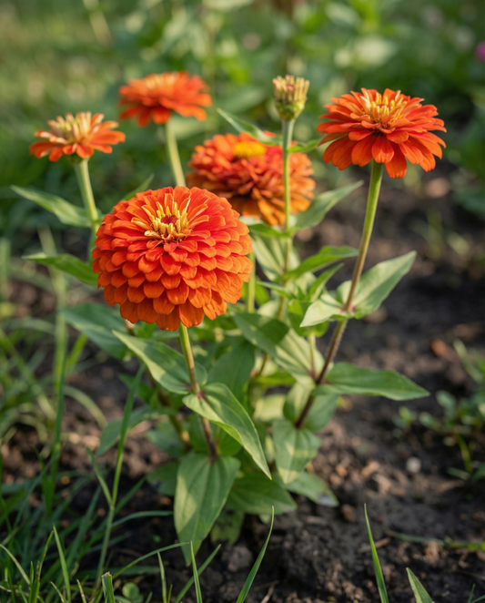 Scarlet Flame (Zinnia elegans) – sementes de flor anual da SeedsChoice