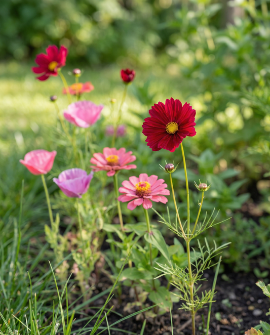 Flores de verão Pink Red Mix Blend – sementes de flores anuais da SeedsChoice