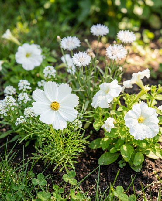 White Summer Mix Blend – sementes de flor anual da SeedsChoice