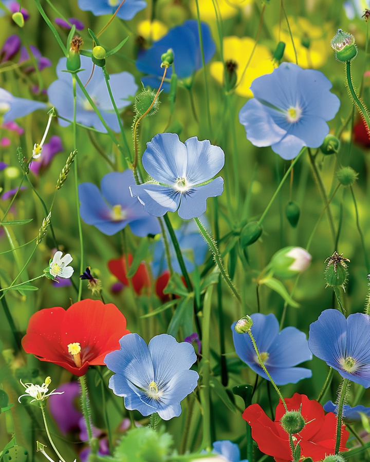 Semillas de mezcla de flores silvestres, formato 5 g (Linum usitatissimum) – flor anual