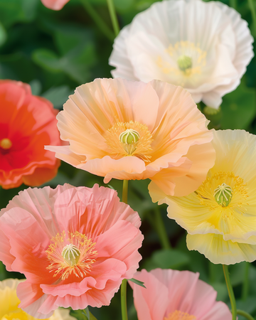 Semillas Island Poppy Mixed Colours (Papaver nudicaule) – flor bienal