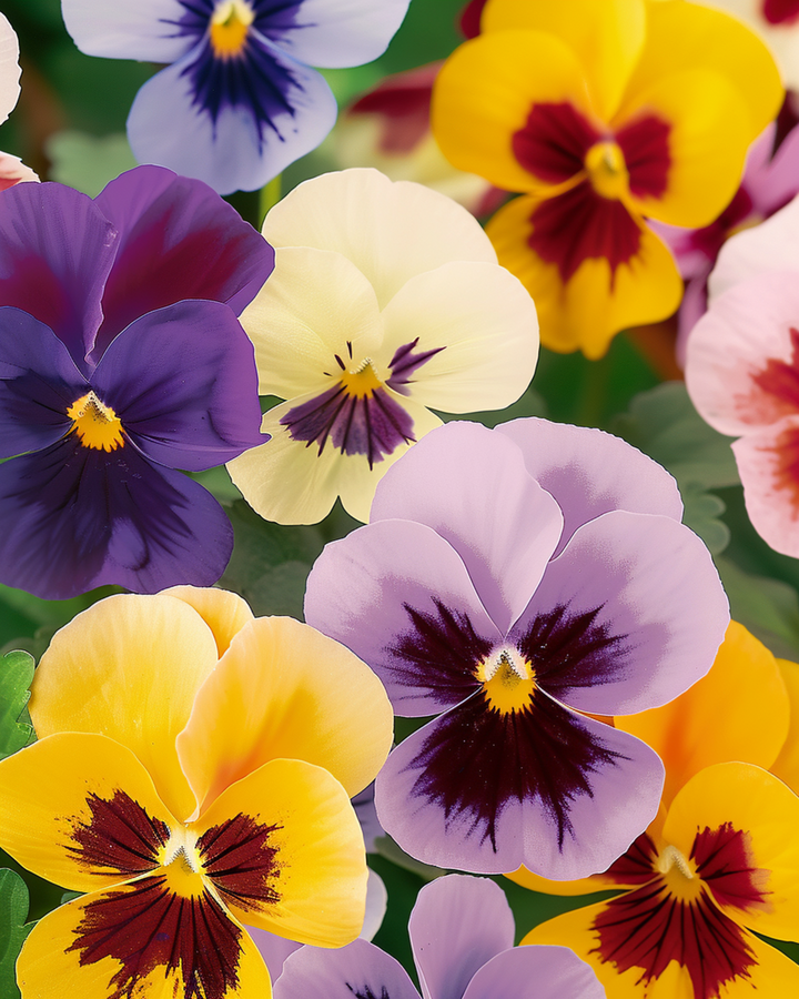 Sementes de amor-perfeito Trimardeau Mix (Viola wittrockiana) – flor bienal