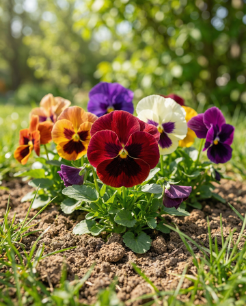 Pensamiento Swiss Giants Mixed (Viola wittrockiana) – semillas de flor bienal de SeedsChoice