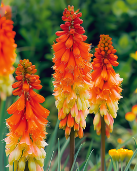 Sementes de Tóquio-Fogo Tritoma Royal Castle Hybrids Kniphofia uvaria Perene