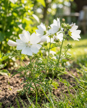 Malva almizcleña Alba White (Malva moschata) – semillas de flor perenne de SeedsChoice