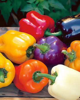 Sweet Pepper Seeds Capsicum Annuum 5 Color Mixture Annual Vegetable
