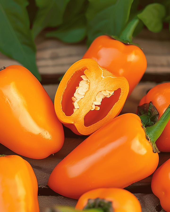 Sementes de pimento doce mini laranja Snacking Mini Orange (Capsicum annuum) – vegetal anual