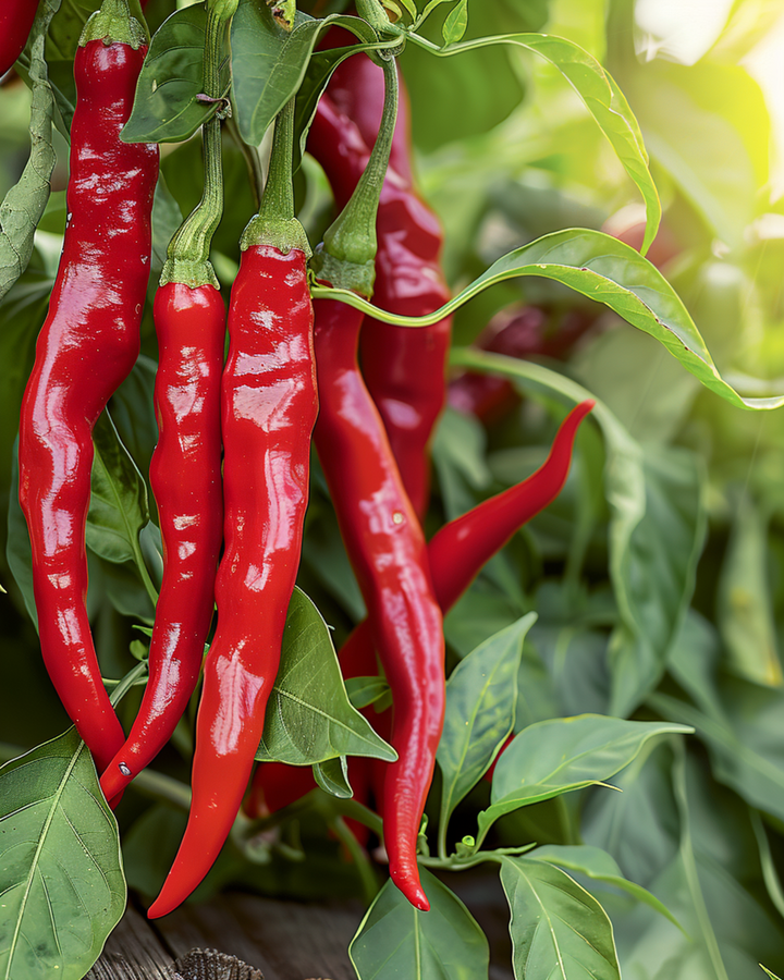 Sementes de pimenta Cayenne Long Slim (Capsicum annuum) – hortícola anual