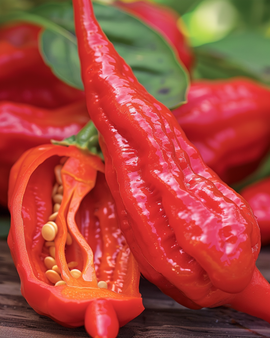 Sementes de Pimento Bhut Jolokia Capsicum chinense Variedade Anual Vermelha