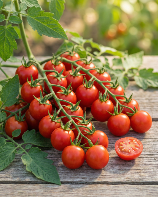 Tomate-cereja Supersweet 100 F1 (Solanum lycopersicum) – sementes de hortícola anual da SeedsChoice