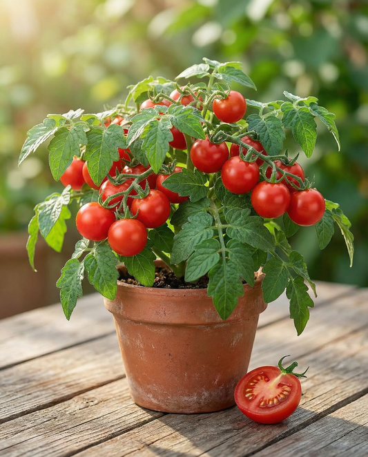 Tomate Cereja Anão Tiny Tim (Solanum lycopersicum) – sementes de hortaliça anual da SeedsChoice